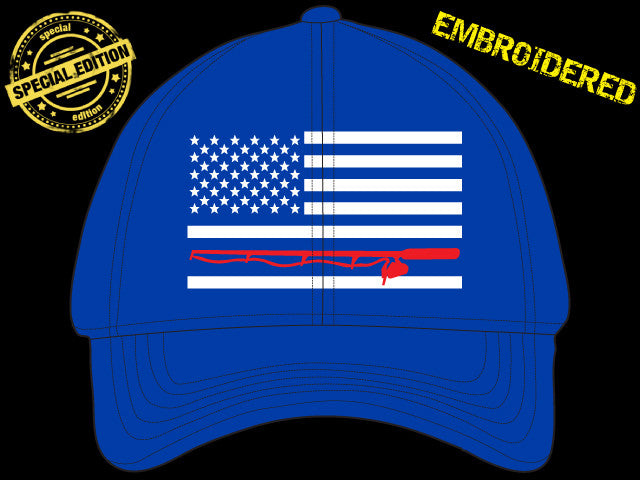 Hat -USA FLAG with Fishing Pole - EMB-1009 – Hero Ground Zero